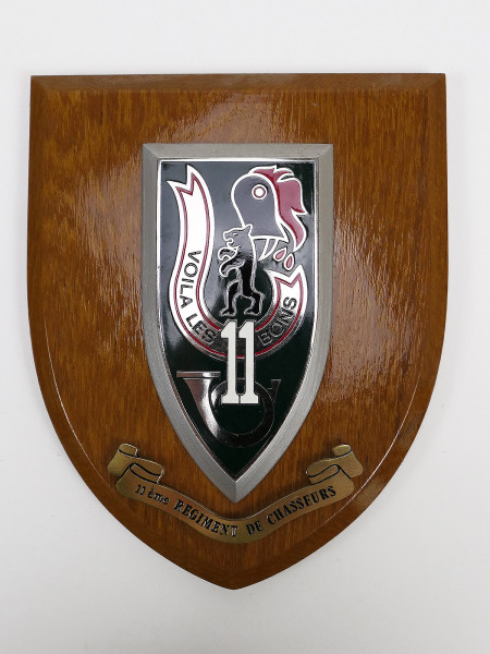 Erinnerungs Wand Tafel Plakette Kontingent Frankreich 11. Régiment de Chasseurs Alliierte in Berlin