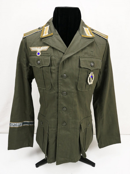 Afrikakorps Heeres Tropenbluse Feldbluse M40 Uniform DAK Gr.50 aus Sammlungsauflösung