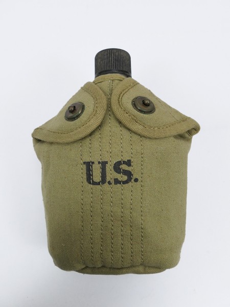 #10 Set US ARMY Feldflasche (Original) mit Becher und Feldflaschenbezug