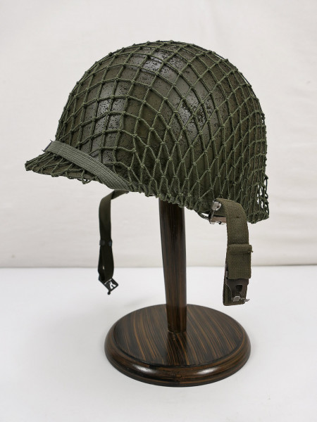 US ARMY Type WW2 M1 Stahlhelm helmet + Liner Kinnriemen Helmnetz