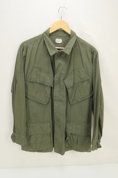 US Army Vietnam Poplin OG107 Tropical Vintage Shirt 1970 OG 107 - Medium Short