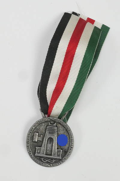 WK2 Medaille Italienisch Deutscher Feldzug in Afrika an Bandabschnitt