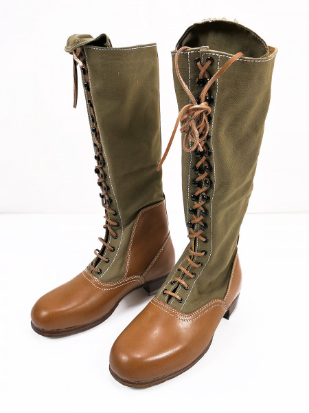 Einzelpaar - Wehrmacht DAK Tropenstiefel Hoch Afrikakorps Stiefel Gr.44