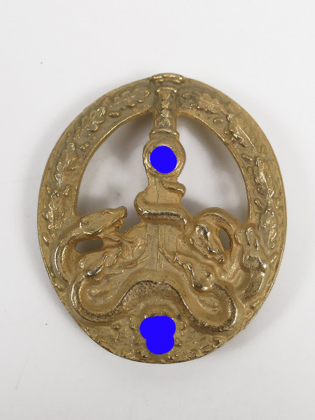 Wehrmacht Bandenkampfabzeichen NS Stufe Gold Partisanen halbhohl