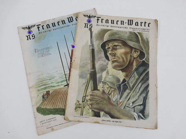 2x Zeitschrift Illustrierte NS FRAUEN-WARTE 1940 + 1942 Zeitung