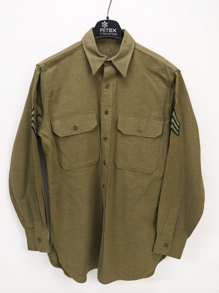 US Army Air Force Feldhemd M37 Wool Shirt Enlisted Man's Sergeant Medium bis Large