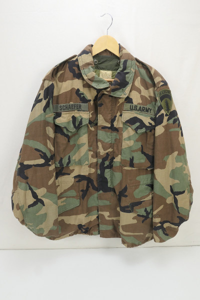 Original US Cold Weather Field Jacket Alpha Industries Feldjacke Woodland 1981 Gr. Medium