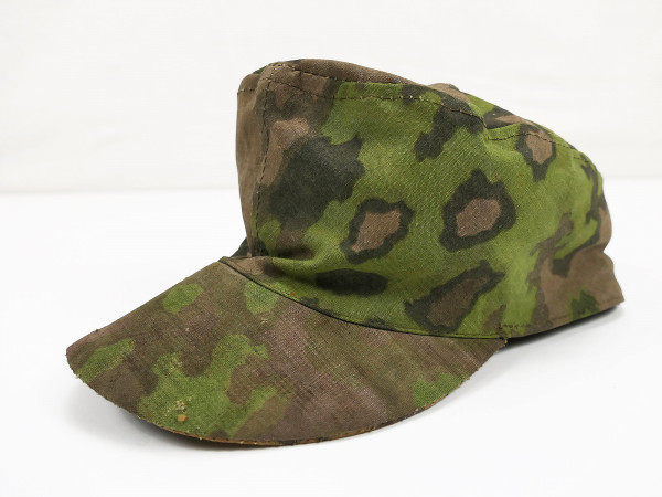 Waffen SS Frontfertigung Feldmütze Original Stoff Eichenlaub Frühjahr Gr.59 Tarnmütze