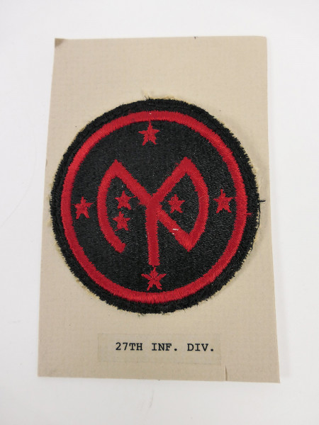 Original US ARMY WW2 Infanterie Divisionsabzeichen Patch - 27th Infantry Division Abzeichen