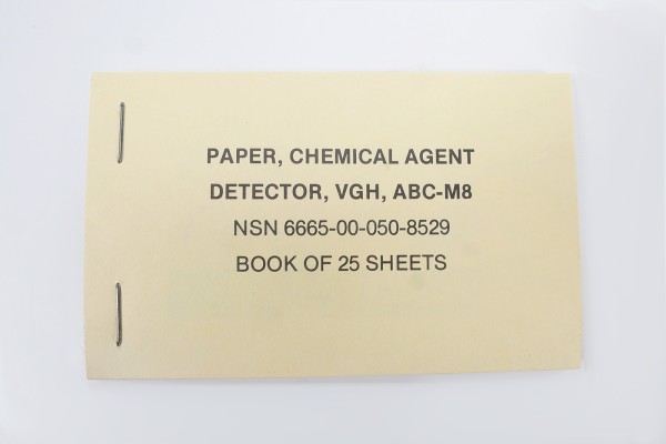 US Book of Paper Chemical Agent Detector VGH ABC-M8 - Chemikalien Bestimmung