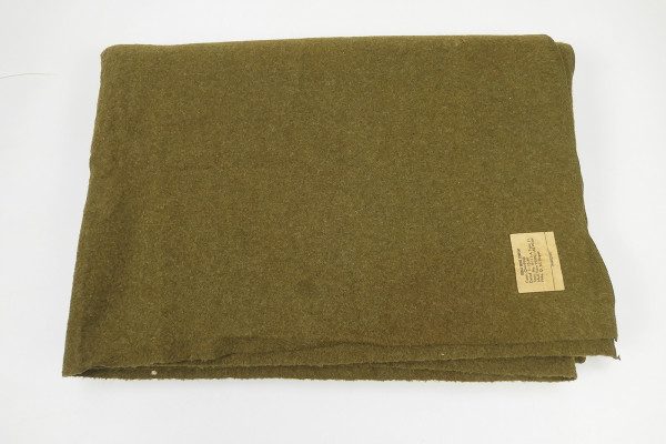 1944 Original US ARMY WW2 Wool Virgin Blanket OD Wolldecke Camp Decke