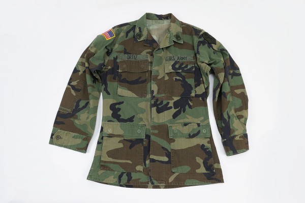 US Army BDU Woodland Feldjacke Ripstop Field Jacket mit Patches - Small Long