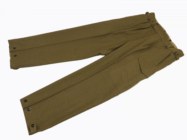 1950's Australian Army BD Battle Dress Trousers Green Brown Wool Trousers Size 15 Feldhose