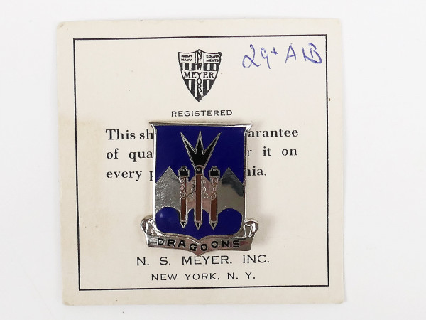 US WW2 Military Unit Crests Insignia 29th ARMORED INFANTRY BATTALION Pin Medal Badge Abzeichen