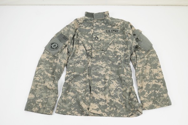 US Army Combat Shirt Airborne Coat Aircrew Digital Feldhemd mi Patches - Medium Long