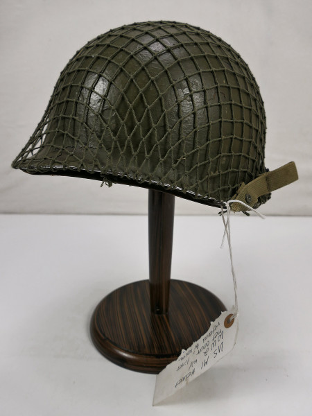 US M1 Stahlhelm WW2 Kriegsproduktion mit Liner und Helmnetz