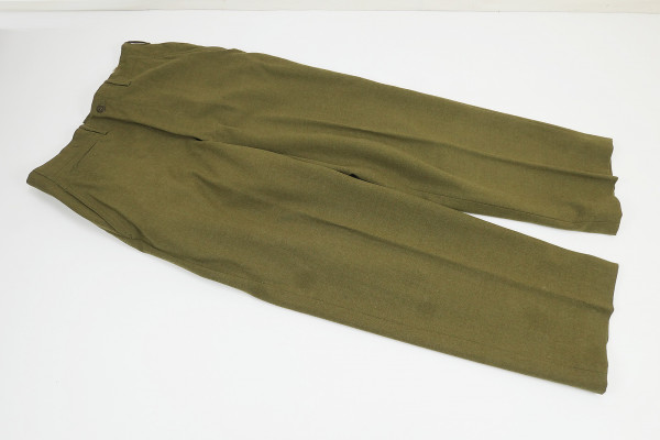 Original US WW2 M1937 Feldhose M37 Field wool serge OD Trousers mit Maßen - W34 - TOP