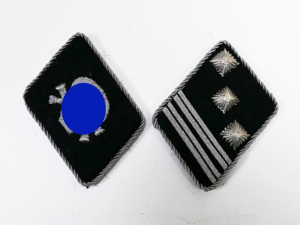 Waffen Elite SS Kragenspiegel / Hauptsturmführer Hauptmann dünne Ausführung