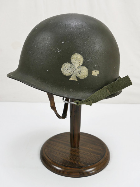 US ARMY M1 Swivel Bale Back Seam Helmet Stahlhelm U.S. Firestone Liner 101st AB/ 327th Glider Rgt.