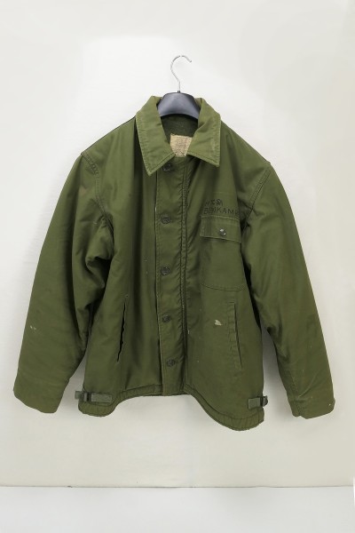 Vintage A2 US Navy TYP WW2 Deck Jacket oliv Large Cold Weather