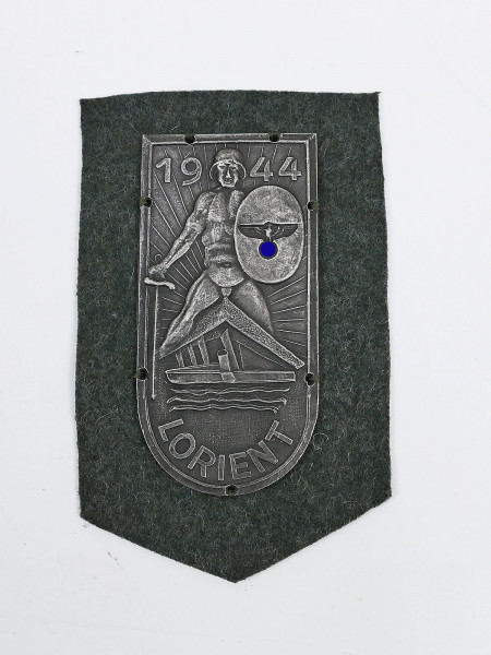 Wehrmacht Ärmelschild Lorient 1944 Lorientschild Feldbluse