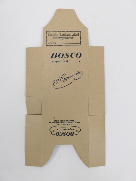 Zigarettenpäckchen Zigarettenschachtel " Bosco Superieur " Aushilfspackung