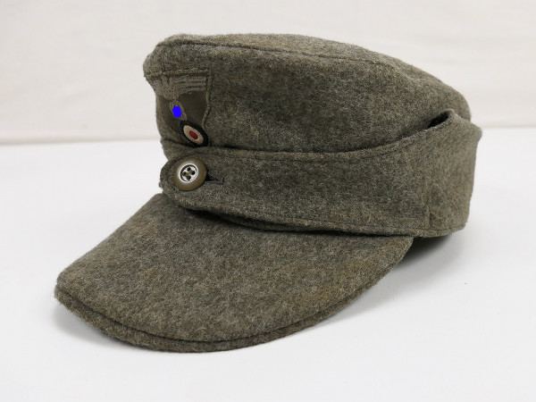 Wehrmacht M43 1-Knopf Feldmütze Wolltuch mit Original Trapez Effekten Baschlikmütze Gr. 57
