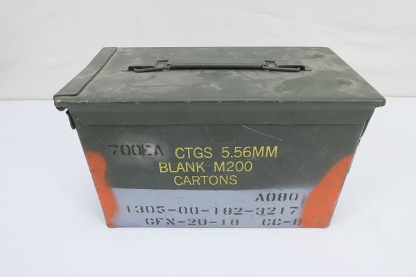 US Army Military Metal Ammo Box for 1140 Cartridges 5.56MM BLANK M200