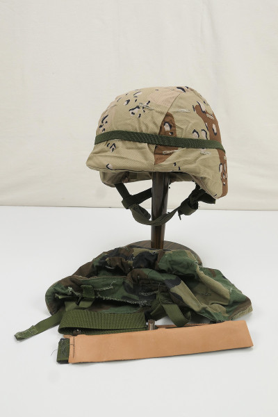 #G Nato PASG Ranger Airborne Special Forces Gefechtshelm Helm Gr. M US Desert + Woodland Bezug