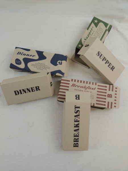 US ARMY WW2 Rations Type K Breakfast Supper Dinner Rationen Box Karton Verpflegung individual Ration