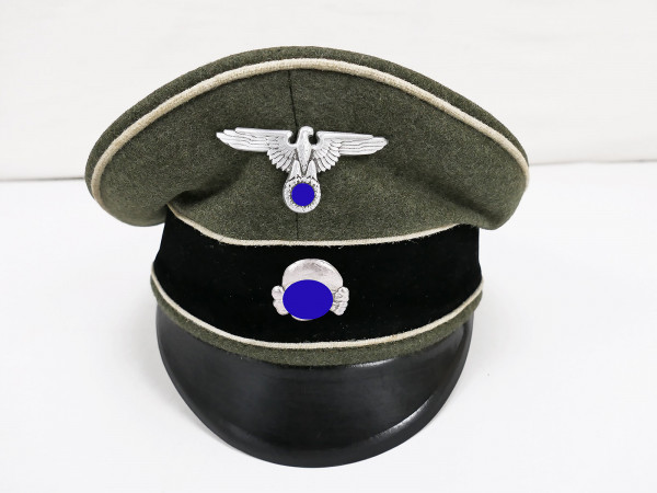 WSS Schirmmütze Infanterie Crusher Cap Gr.59 mit Metalleffekten