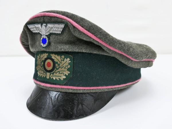 Wehrmacht Heeres Panzer Schirmmütze Panzerjäger Sturmgeschütz Crusher Cap Gr.59 effektiert