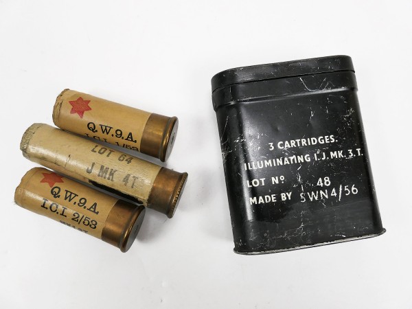 US Army Vietnam Korea 3x Cartridges Illuminating MK3 + Metall Box 438 MK1 I/53