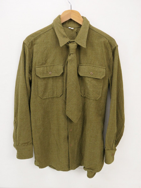 US WW2 Mustard Shirt M1937 Feldhemd Hemd mit Binder Gr.52 (Large) Repro