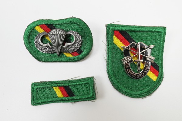 US Parachute Jump Wing oval - Barett Patch - Candy Bar Special Forces 1-10 Det. Europe