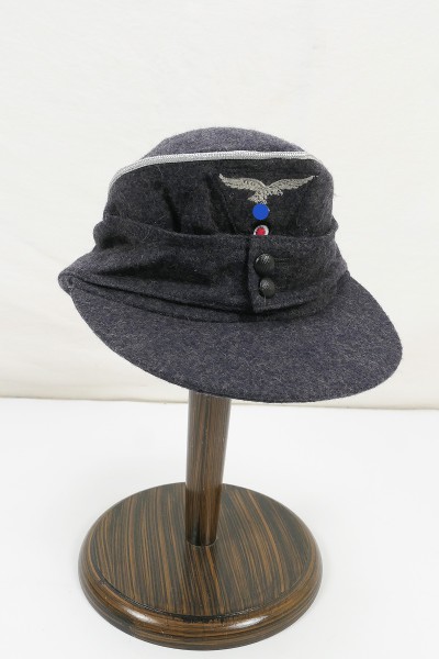 Luftwaffe M43 Feldmütze Offizier Gr.57 M1943 mit Kokarde und Mützenadler