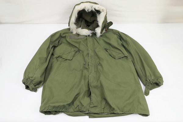 US Army Parka M-1965 Extreme Cold Weather + Liner + Fellkapuze oliv Medium