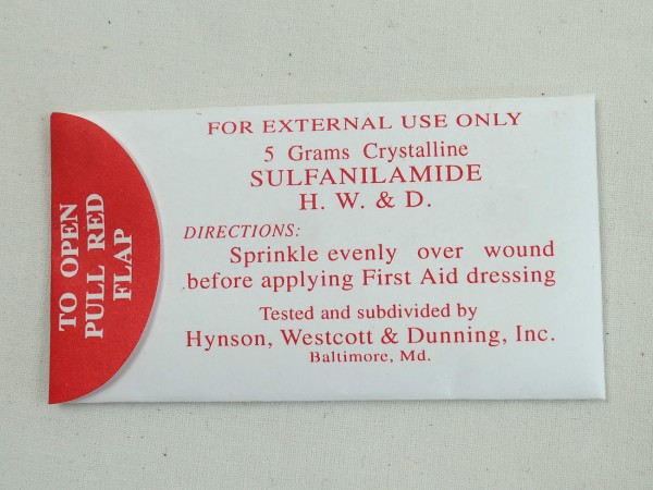 WW2 US Sanitäter Sulfanilamide Packung package