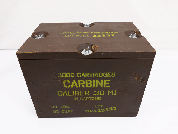 US WW2 Munitionskiste Carbine Cal .30 M1 für 3000 Cartridges Small Arms Ammunition Holzkiste