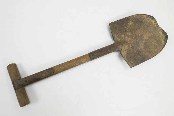 #2 EINZELSTÜCK - US Army WW2 T-Shovel / Schaufel Spaten Original Scheunenfund Belgien