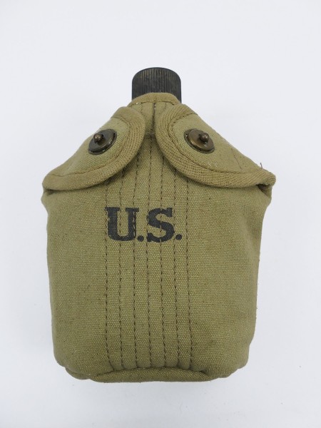 #05 Set US ARMY Feldflasche (Original) mit Becher und Feldflaschenbezug