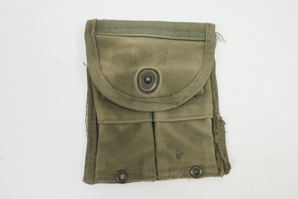 #1 Original US ARMY Vietnam M1 Carbine Magazintasche Canvas Vintage Doppelmagazintasche