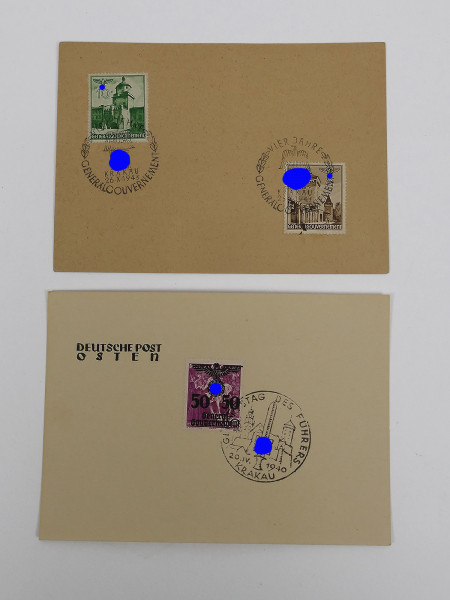 #76/ Postkarte Generalgouvernement Krakau 1943 / Tag des Führers Briefmarke Deutsche Post Osten