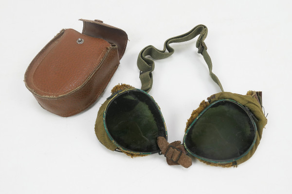 #1 US ARMY WW2 Ski + Mountain Trooper Goggles - Gebirgsjäger Brille in Etui