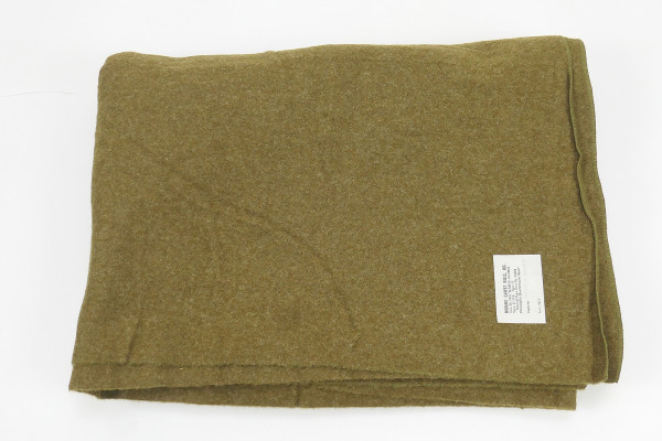 1942 Original US ARMY WW2 Wool Virgin Blanket OD Wolldecke Camp Decke