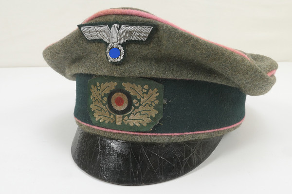 Wehrmacht Heeres Panzer Schirmmütze Offizier Sturmgeschütz Crusher Cap Gr.58/59 effektiert