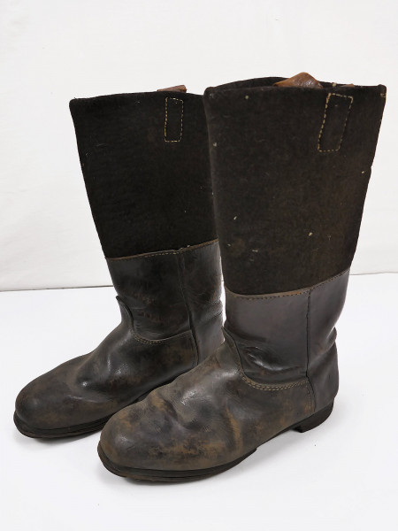 Wehrmacht Paar Winterstiefel Stiefel Winter Filzstiefel Sohlenlänge 32.5cm Wachstiefel