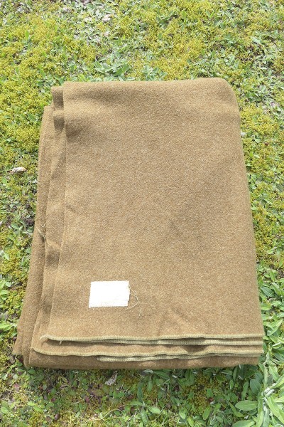 1942 Original US ARMY WW2 Wool Virgin Blanket OD Wolldecke Camp Decke