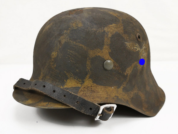 Luftwaffe Stahlhelm M42 camouflage Tarnhelm Antik Battleworn Gr.58/59