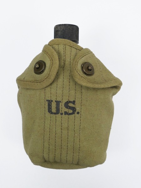 #06 Set US ARMY Feldflasche (Original) mit Becher und Feldflaschenbezug